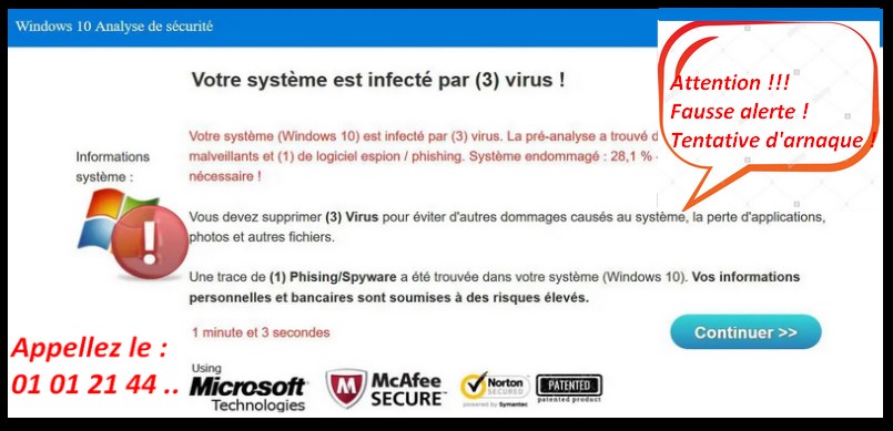 virus fausse alerte - depannage-informatique-beziers Béziers